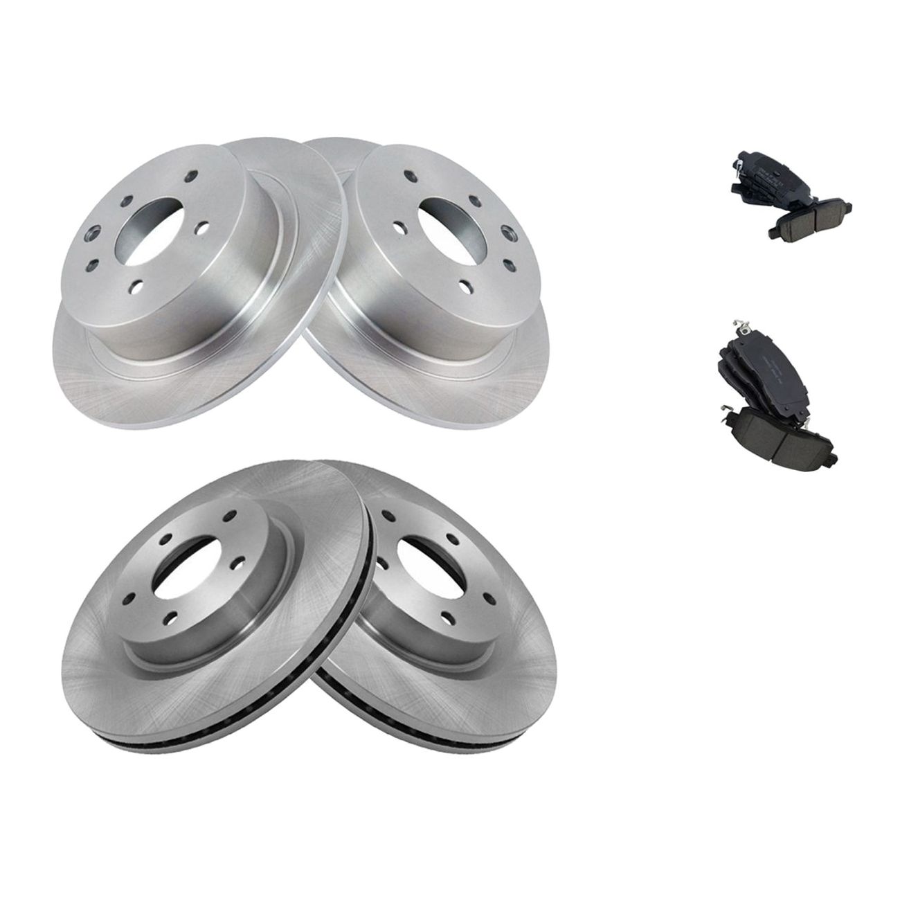 For 13-19 Altima Sedan Front & Rear Ceramic Pad & Brake Rotor Kit W/Chemicals