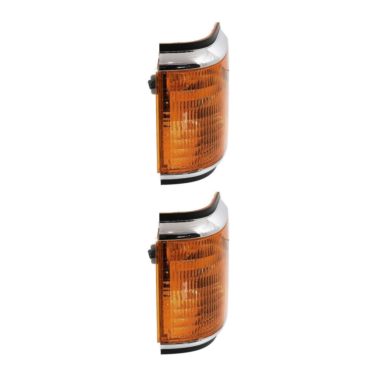 2 Sets Of - Corner Parking Signal Light Left LH Driver Side W/ Chrome Trim For Ford