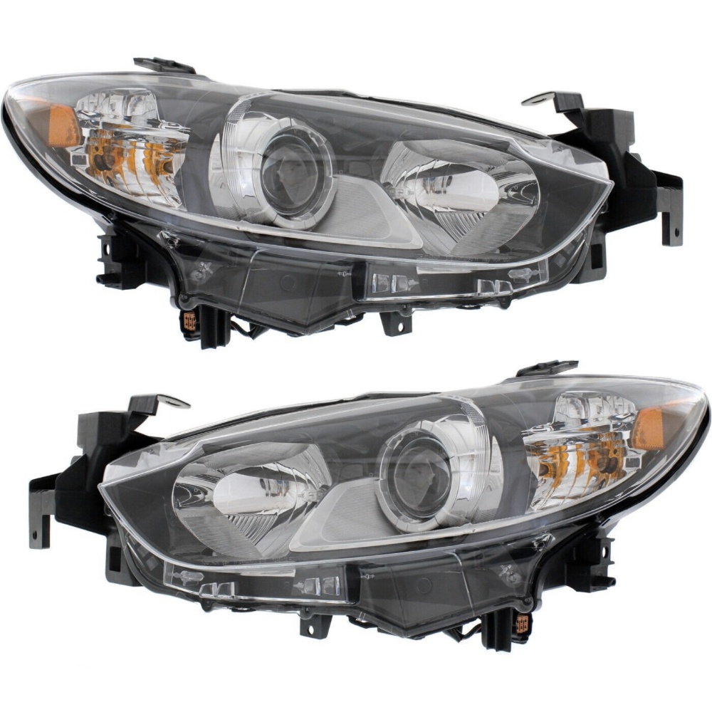 Headlight Set For 2014-2017 Mazda 6 Sedan 6 GT GS Left And Right With Bulb