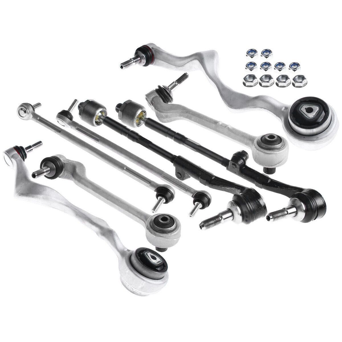 8Pcs Front Lower Control Arm Bar Tie Rod End For 06-15 128 135 325 328 330 335
