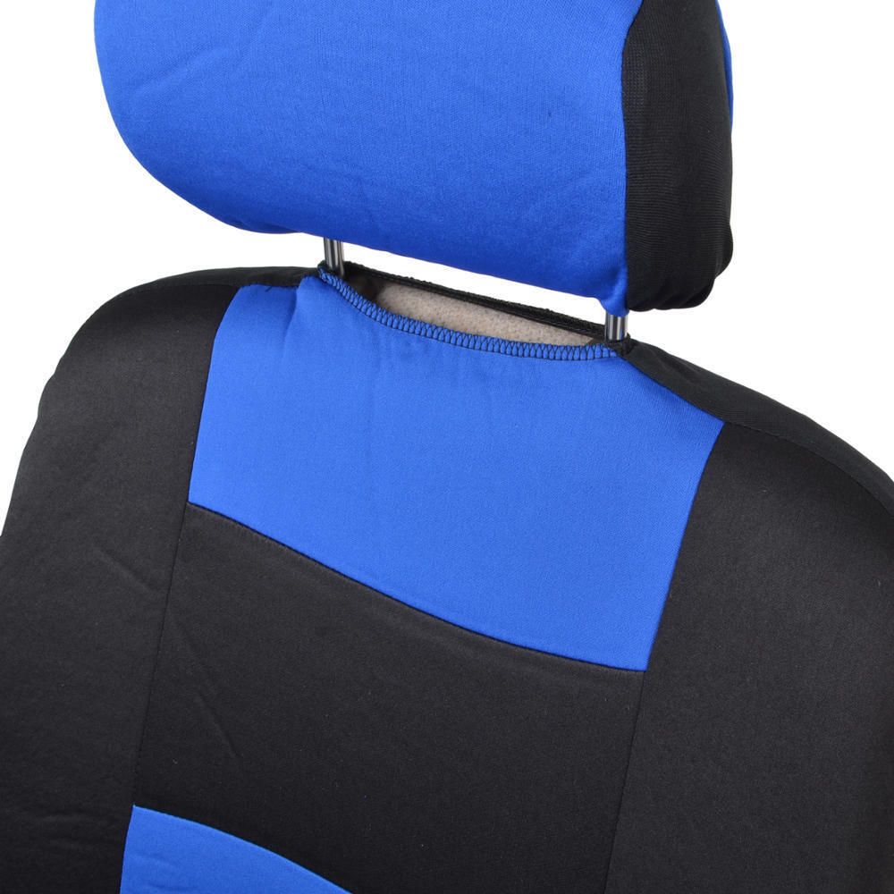 Car Seat Covers For Nissan 1982-2015 Sentra 2 Tone Blue & Black W/Split Bench