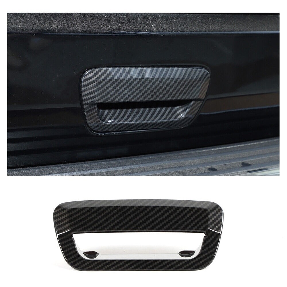2 Sets Of - Tailgate Handle Cover Trim /Durango + Carbon Fiber