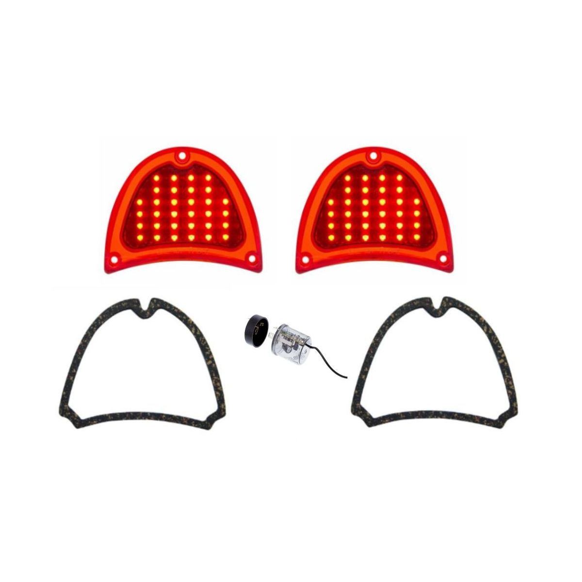 For 57 One-Fifty Series Base Sedan Delivery Led Tail Light Set W/led Flasher
