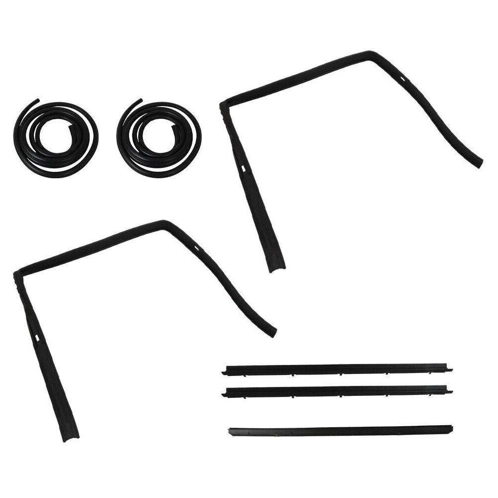 For 83-92 Chevrolet S10 Tahoe Extended Cab Pickup Door Seal Kit Matte Black