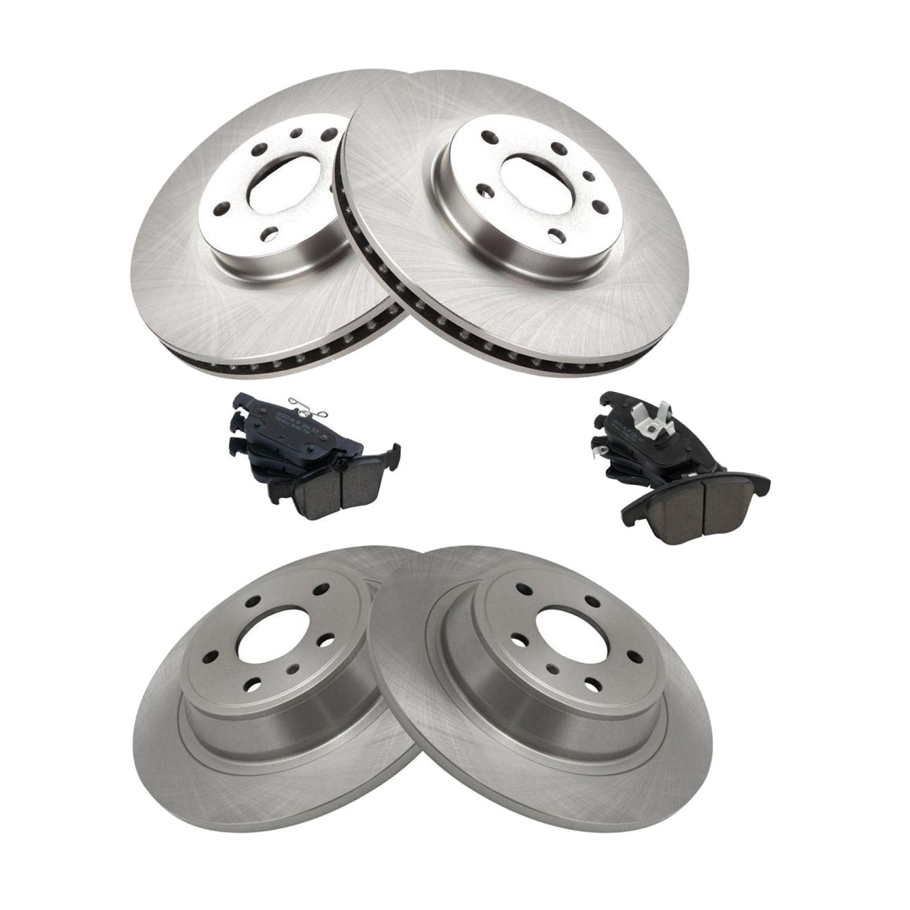 For 13-20 Fusion 13-16 MKZ Front & Rear Posi Ceramic Brake Pad & Rotor Kit