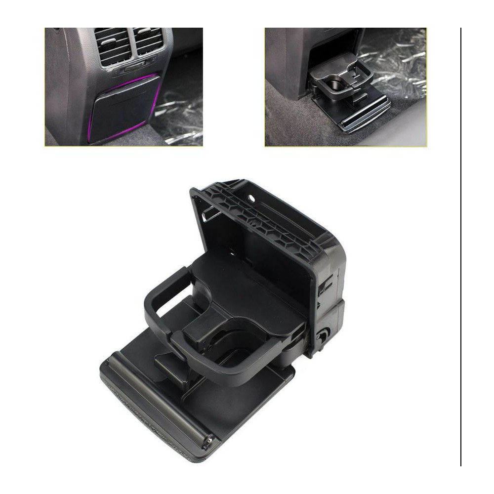 Rear Armrest Central Console Cup Holder For VW Jetta Gti MK5 Golf MK6 Black UE
