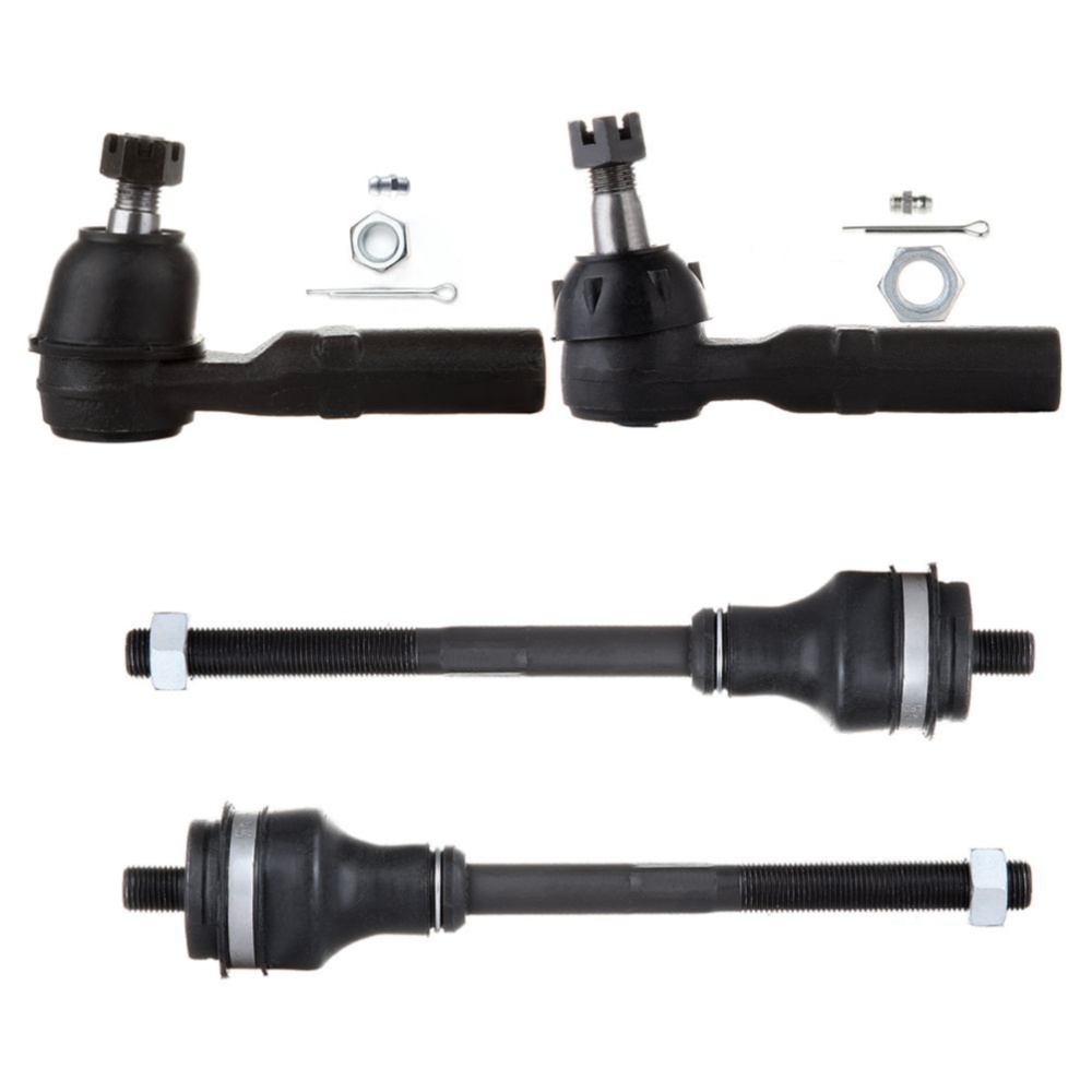 4pcs Front Inner Outer Tie Rods For 97-99 Dodge Dakota 98-99 Dodge Durango 4WD