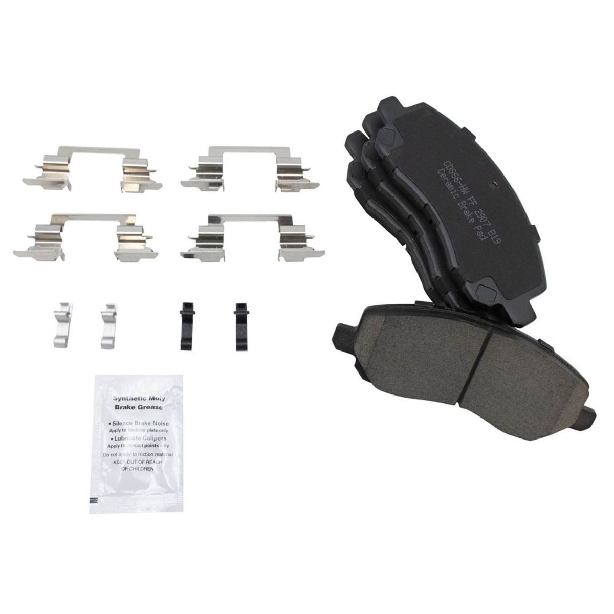 For 08-13 Lancer DE Front & Rear Ceramic Disc Brake Pads Rotors & Fluids Kit