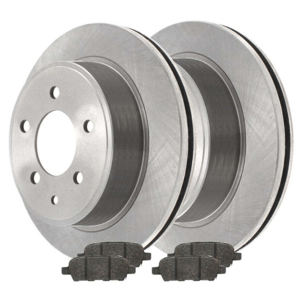 Rear Brake Rotors & Pads For 2014-17 Juke 2008-13 Rogue 2014-15 Rogue Select