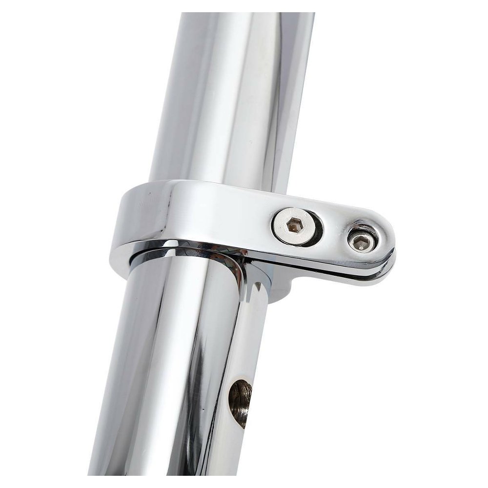 2PCS 1 1/4" 32mm Chrome Universal Handlebar Mounts Clamp Clock For
