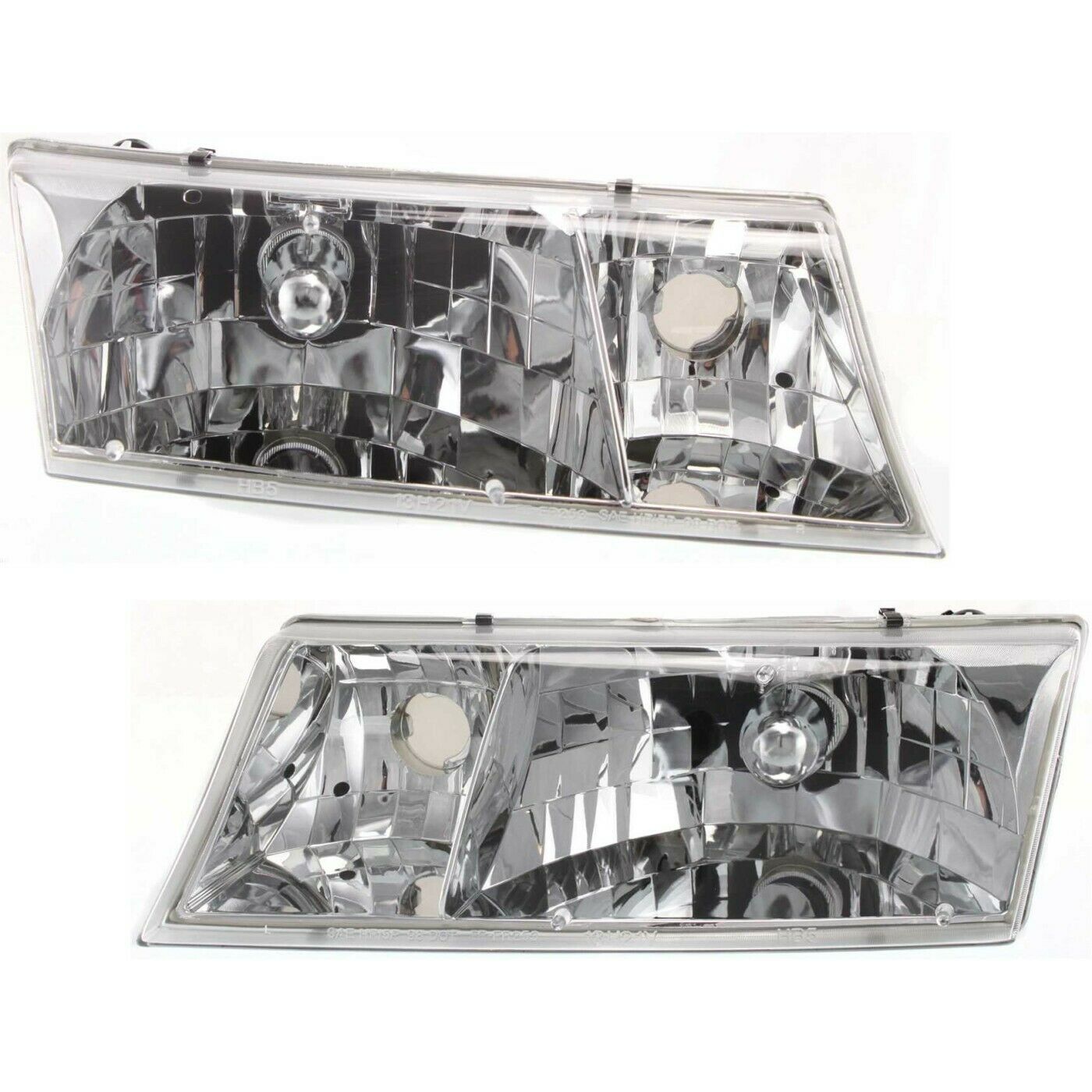 Headlights Headlamps Left & Right Pair Set For 1998-02 Grand Marquis Sedan