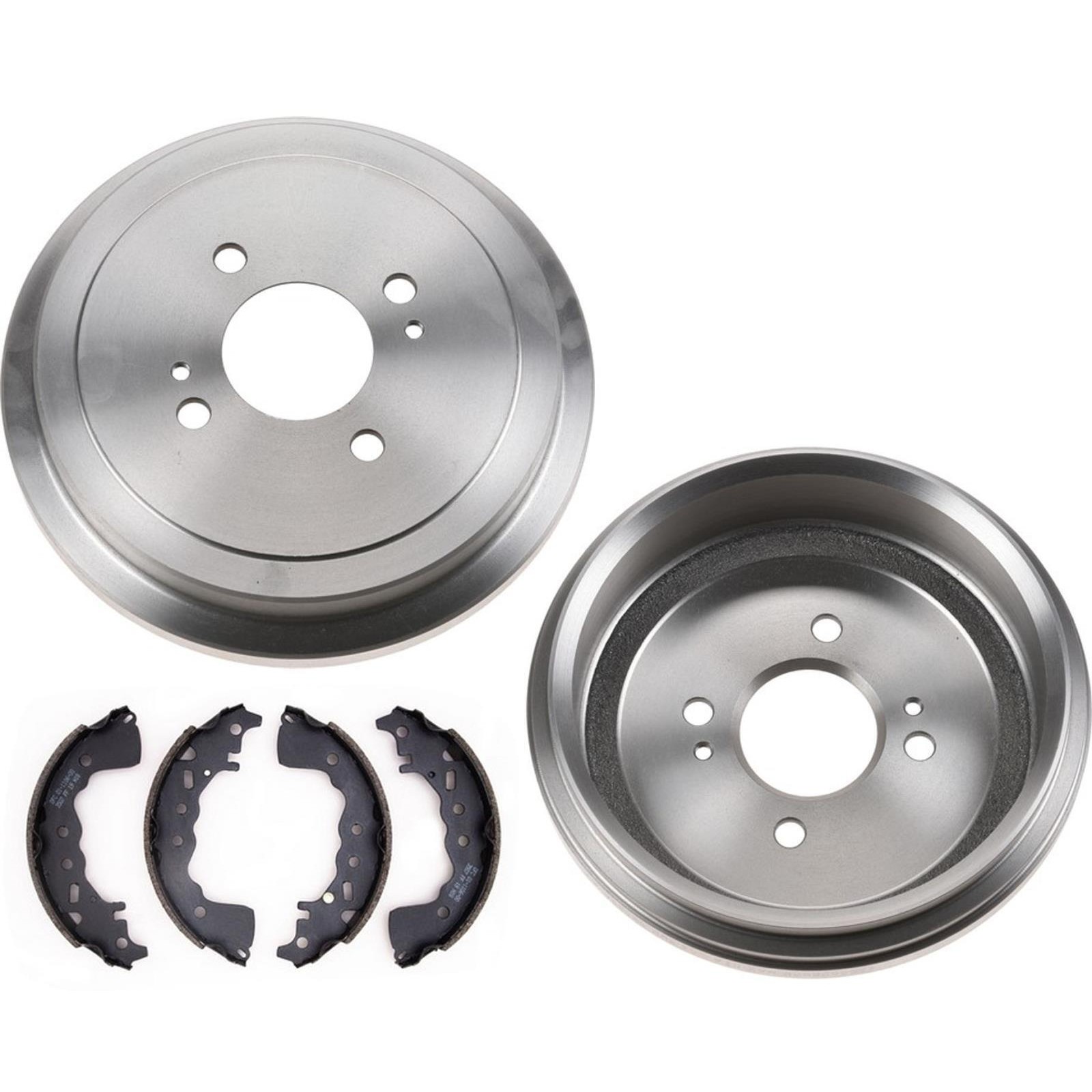 Rear Brake Drums With Brake Shoes For Nissan 18-20 Kicks 20-22 Versa 3pc Kit
