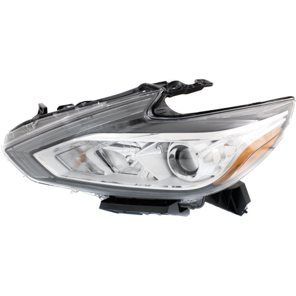 Headlight Set For Nissan 16-18 Altima Sedan Left And Right Chrome Housing 2Pc