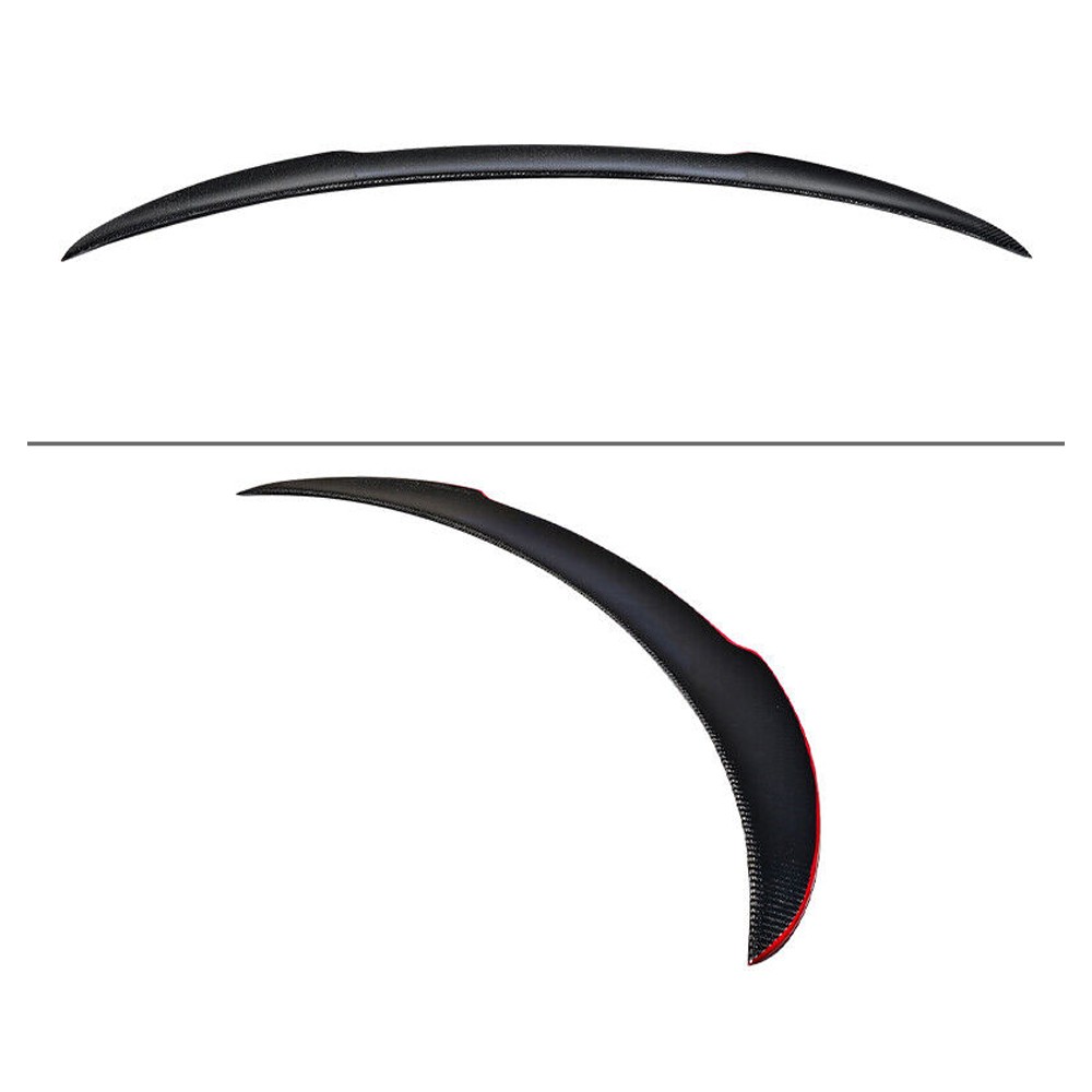Fits 13-18 Benz CLA-Class C117 FD Style Carbon Fiber CF Red Line Trunk Spoiler