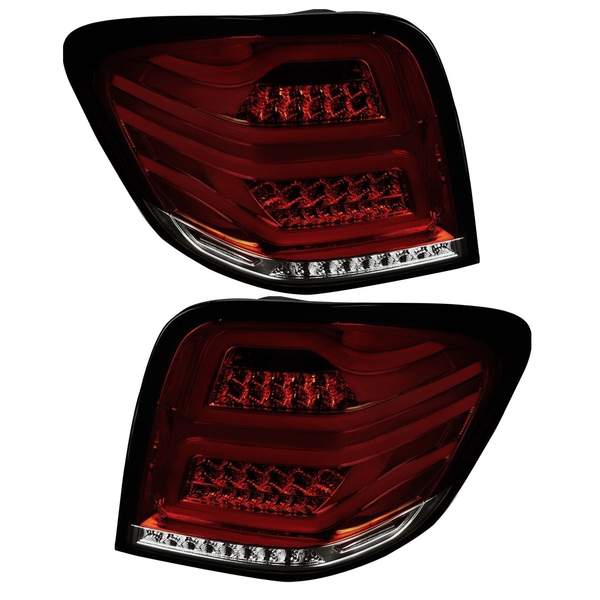 Red/Smoke Tail Lights Mercedes W164 ML-Class Full LED Lamps