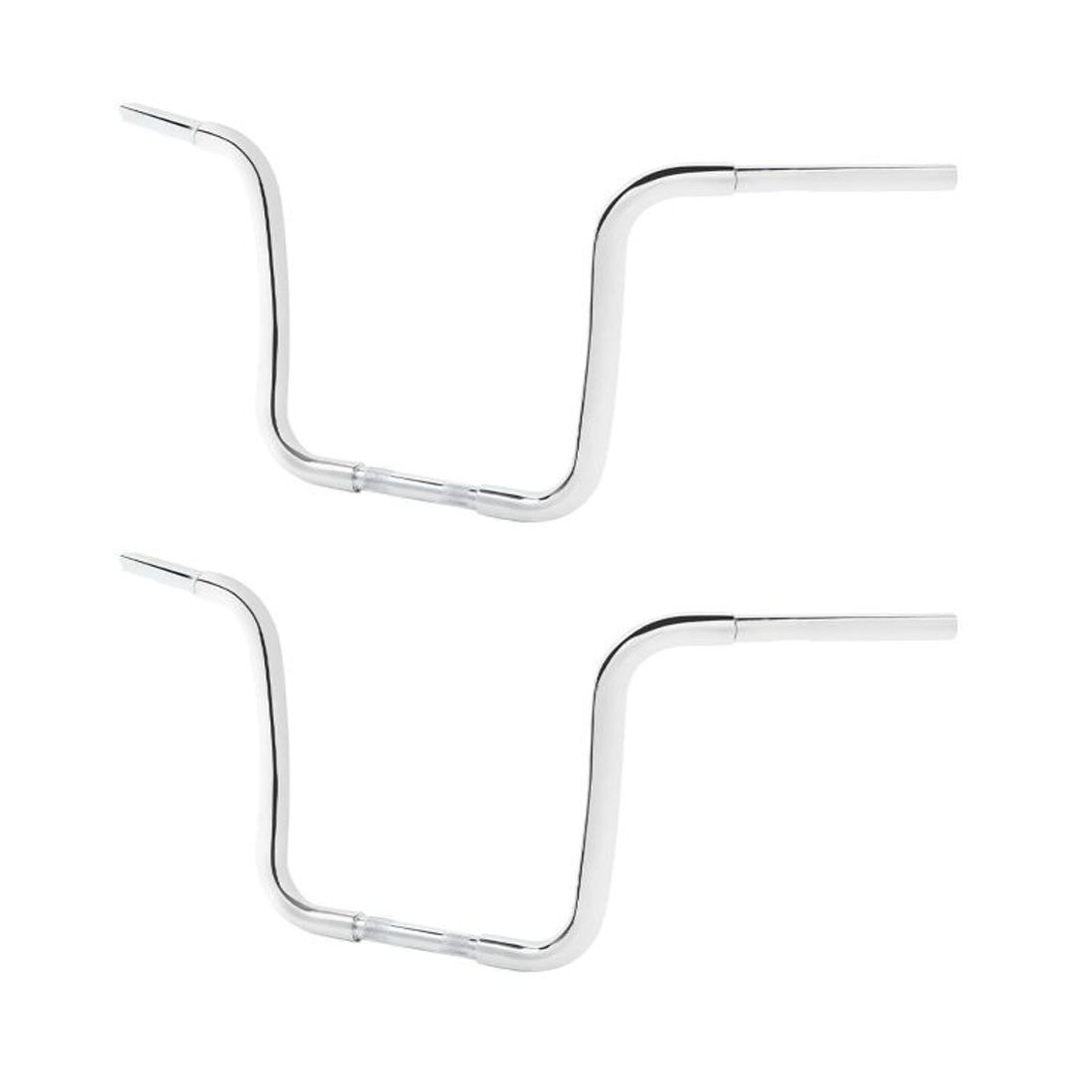2 Sets Of - Chrome 14" Rise Ape Hanger 1/4" Handlebar Fit For Harley Custom XL