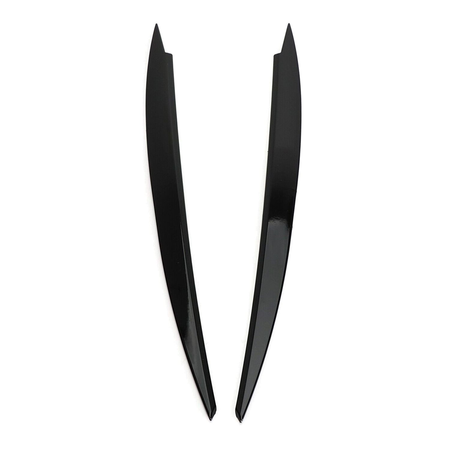Front Headlight Eyelid Eyebrow Cover Trim Black For VW Golf MK7 Golf R GTI GTD