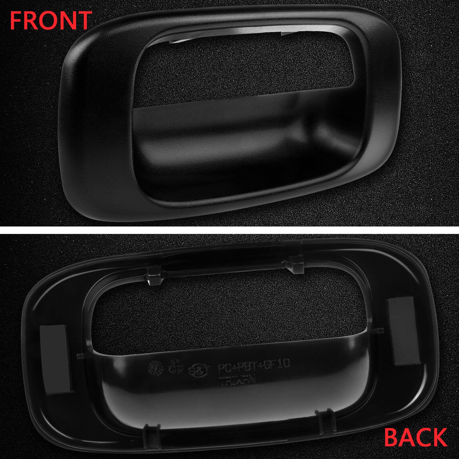76106 Tailgate Handle Bezel Trim Black For Chevrolet 99-06 Silverado 1500 Rear