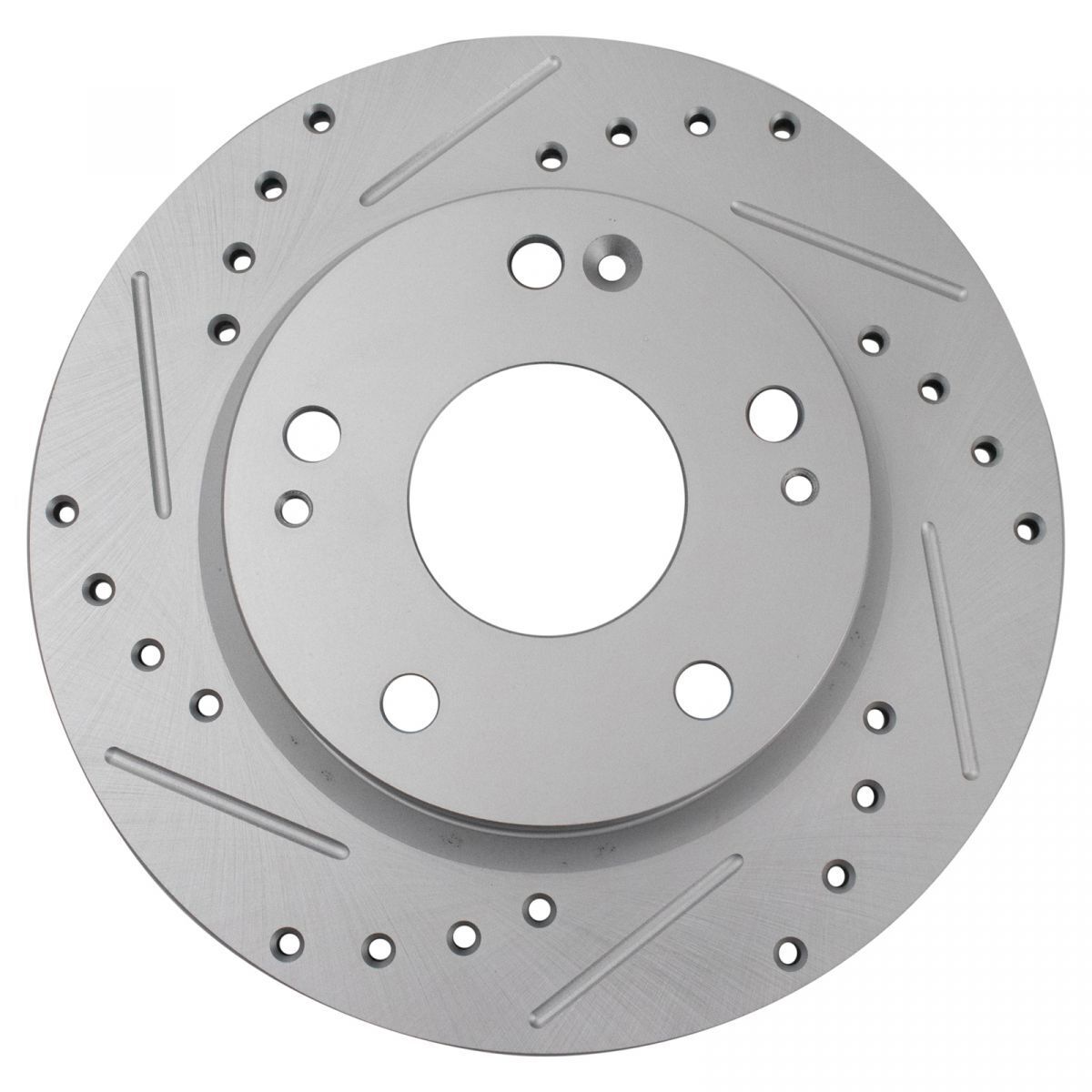Performance Rear Drilled Slotted Coated Brake Rotor Set For Honda Civic Insight