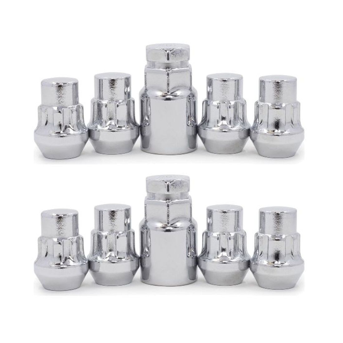 2 Sets Of - For Chevrolet GMC Locking Lug Nuts 7/16-20 Bulge Acorn Wheel Lock Set