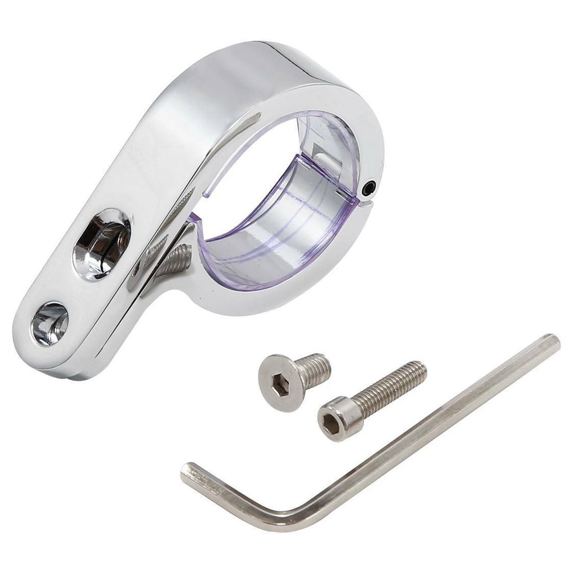 2PCS 1 1/4" 32mm Chrome Universal Handlebar Mounts Clamp Clock For