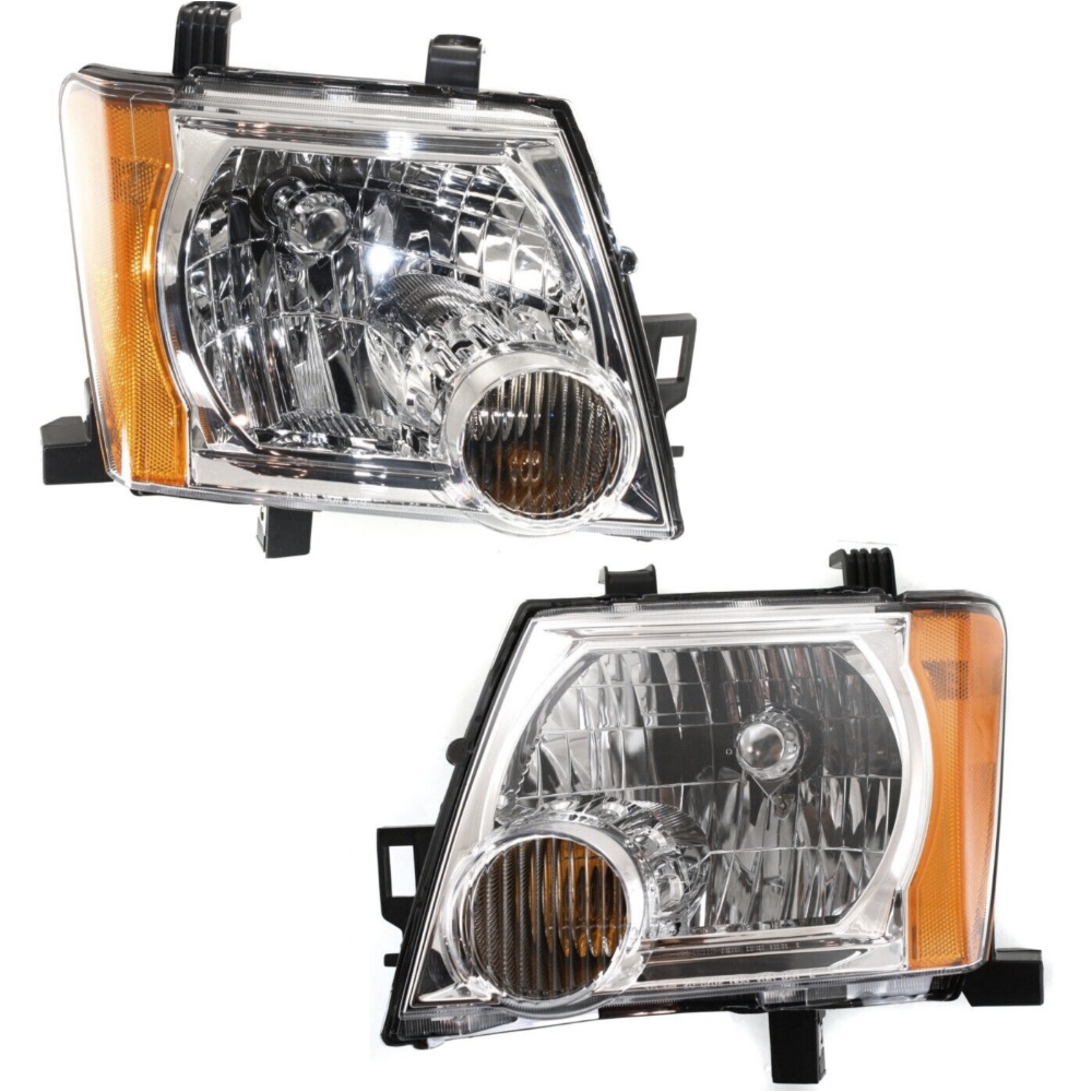 Headlight Set For 2005-2015 Nissan Xterra Left And Right With Bulb 2Pc