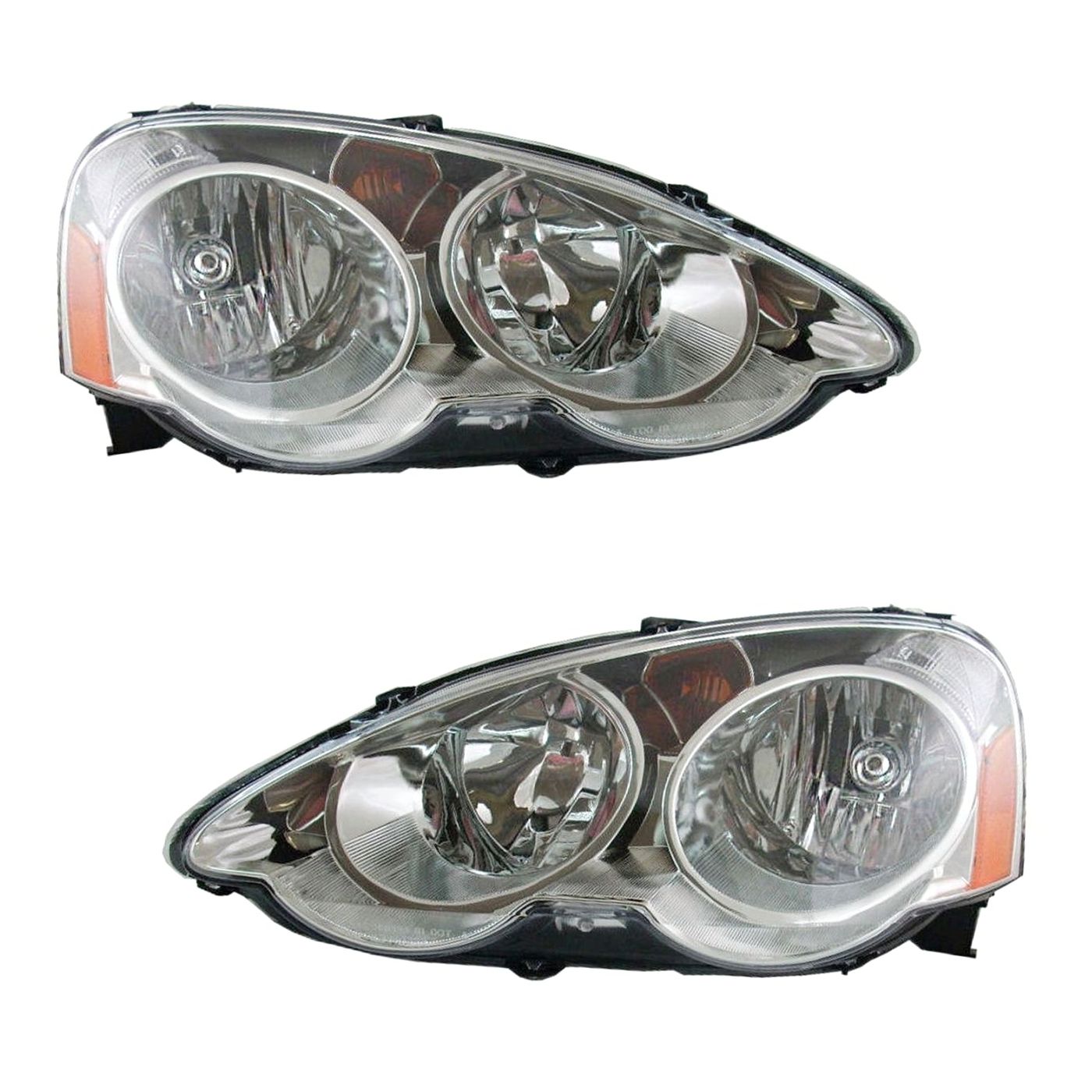 For Acura 02-04 RSX Base 02-04 RSX Type-S Headlights Headlamps Set Left & Right