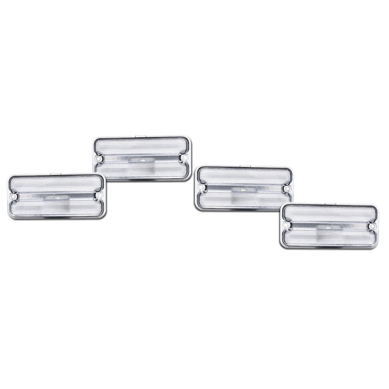 4x Clear Lens Front + Rear Side Marker Light Lamp
