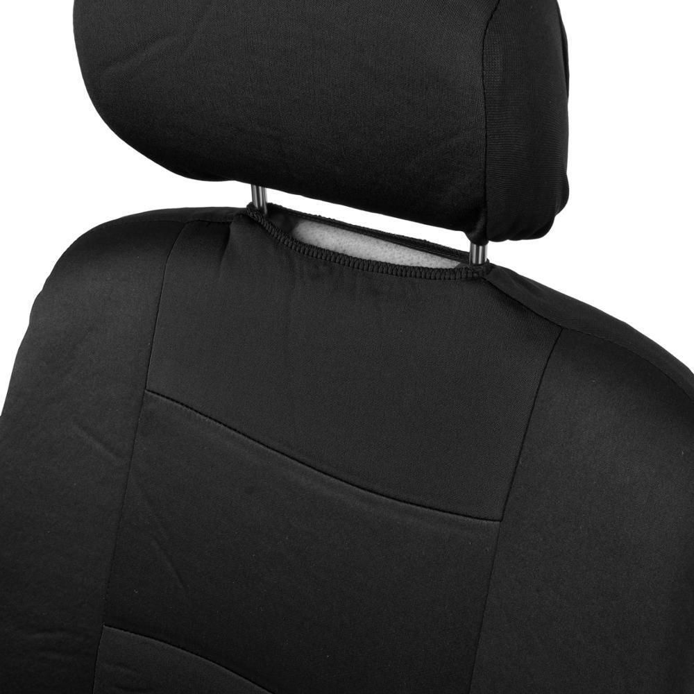 Car Seat Covers For 12-15 Nissan Versa 1.6 SL 2 Tone Color Black W/Split Bench