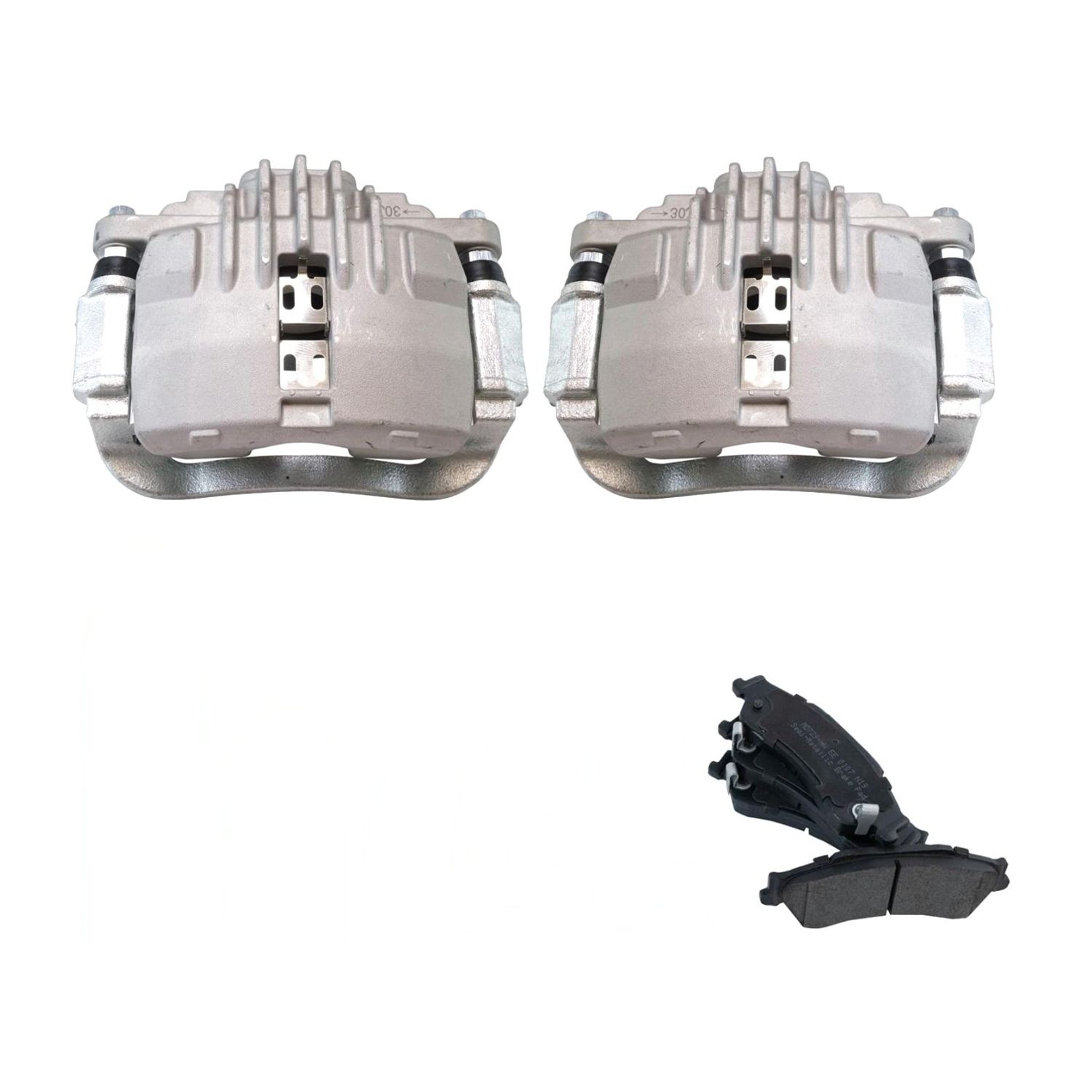 Rear Semi Metallic Brake Pad & Caliper Kit W/Chemicals For GM Truck