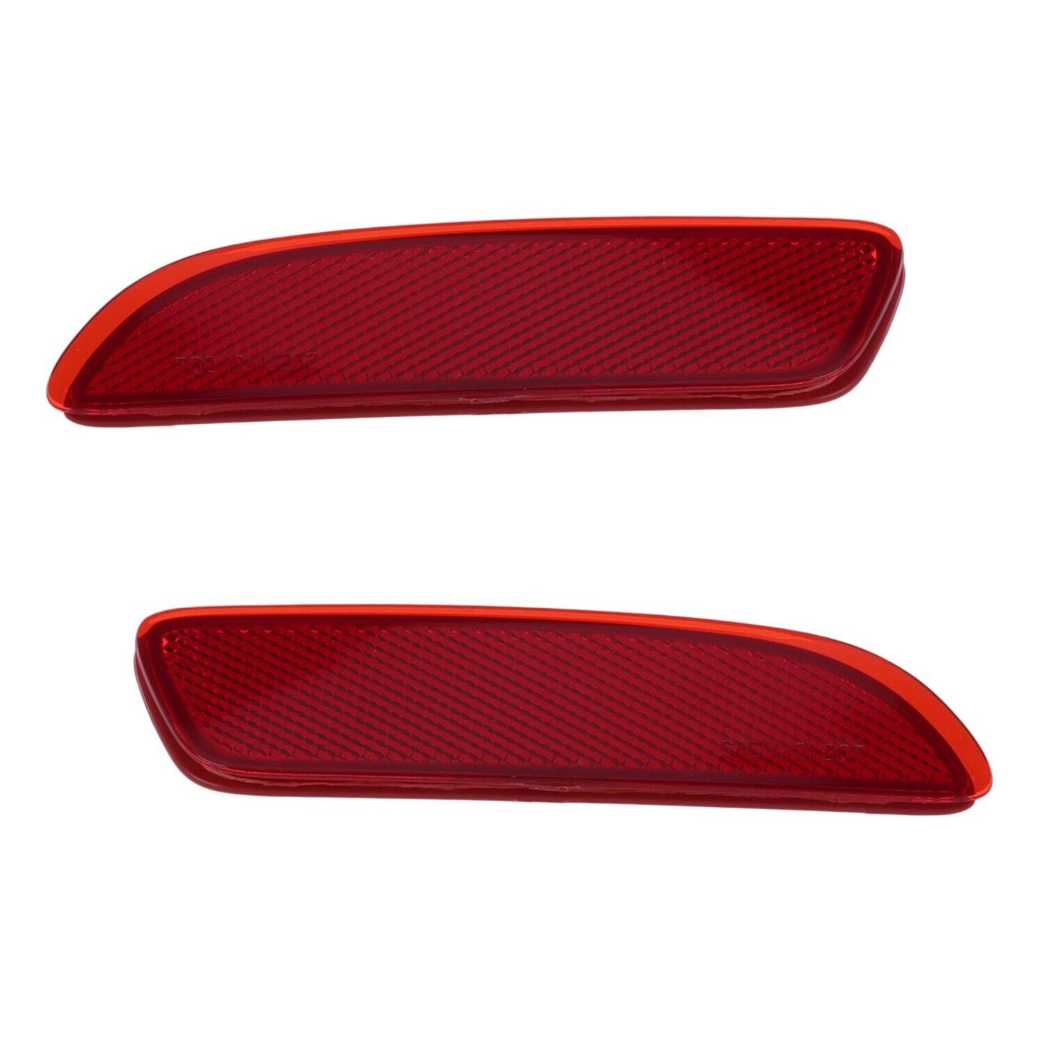 Set Of 2 Bumper Face Bar Reflectors Light Lamp Rear Driver & Passenger Side Pair