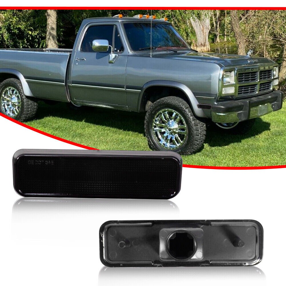 2 Sets Of - Smoked Lens Front Side Marker Light Lamps