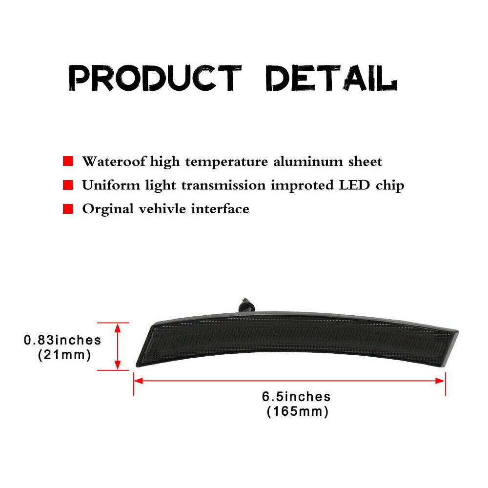 R50 R52 R53 Smoked LED Side Marker Light Front Amber 2X