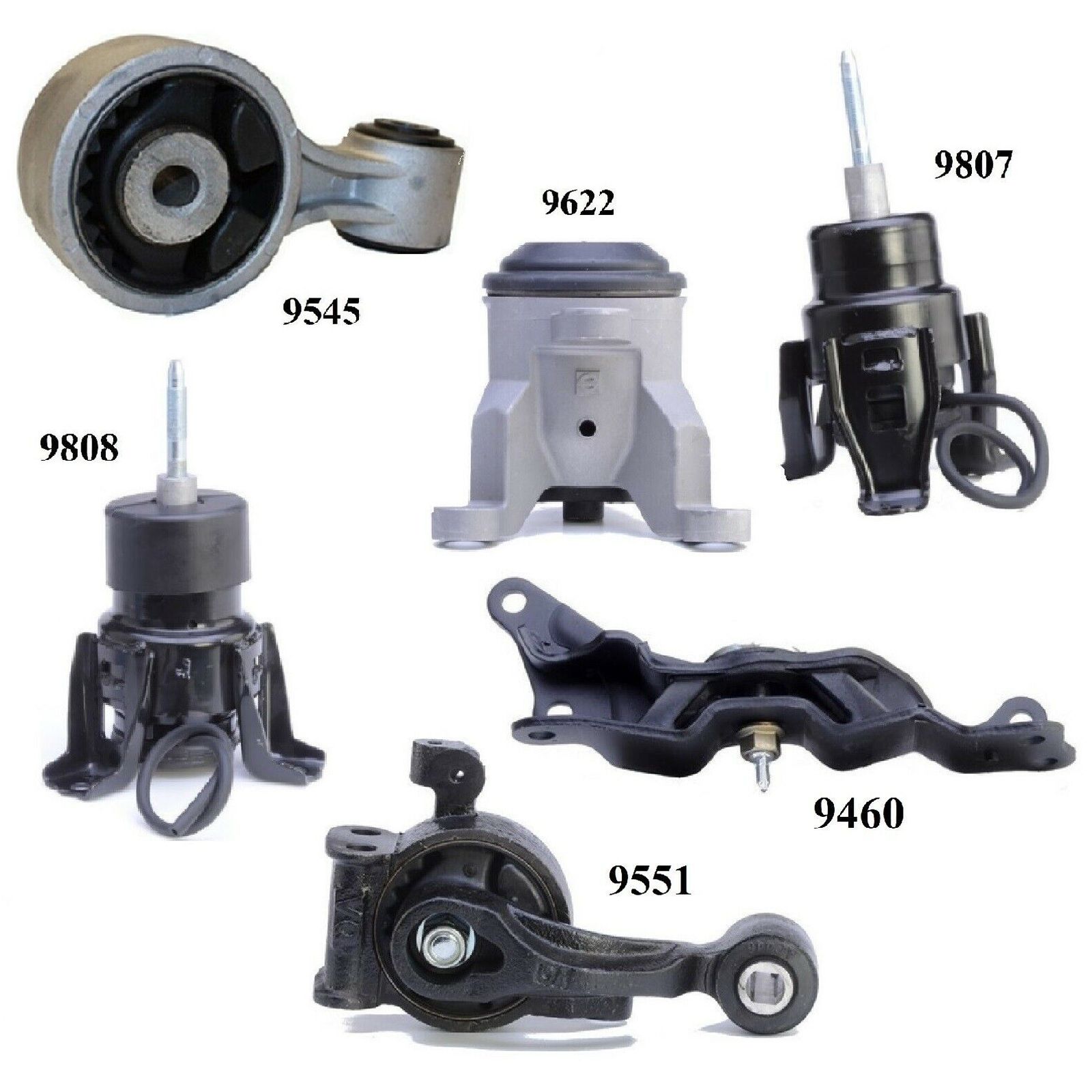6PCS MOTOR & TRANS MOUNT For 09-14 Maxima A86584-6MTMF22NM356PCS20092014 3.5L