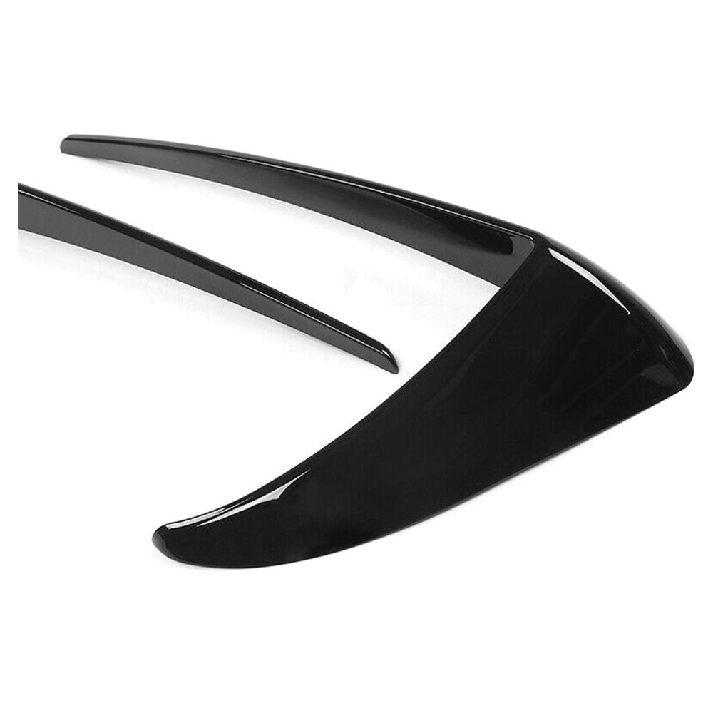 For Tesla 17-23 3 Base Model 3 Fog Light Lamp Trim Cover Gloosy Black ABS-2PCS