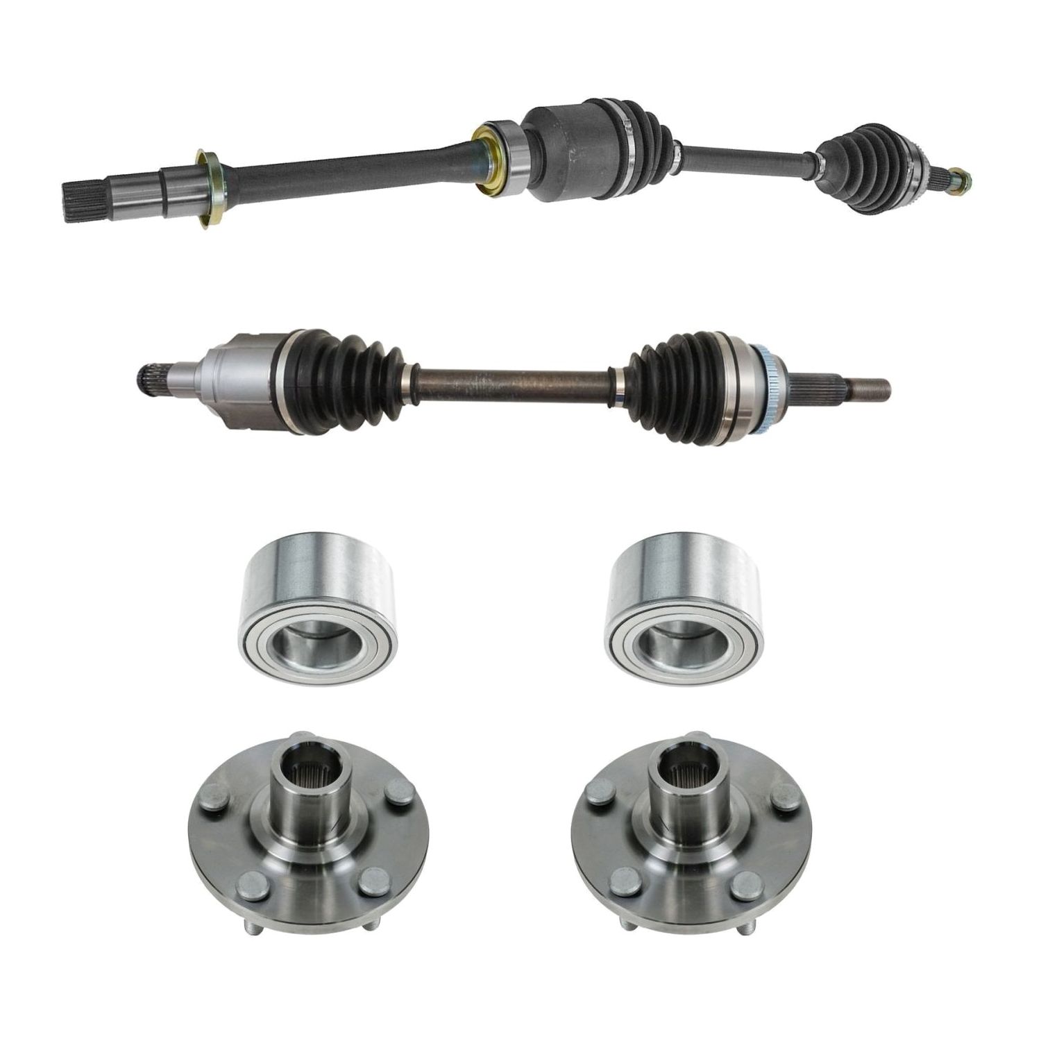For 07-12 ES350 Base Front CV Axle Shaft Assembly Wheel Hub Bearing Kit Set 6pc