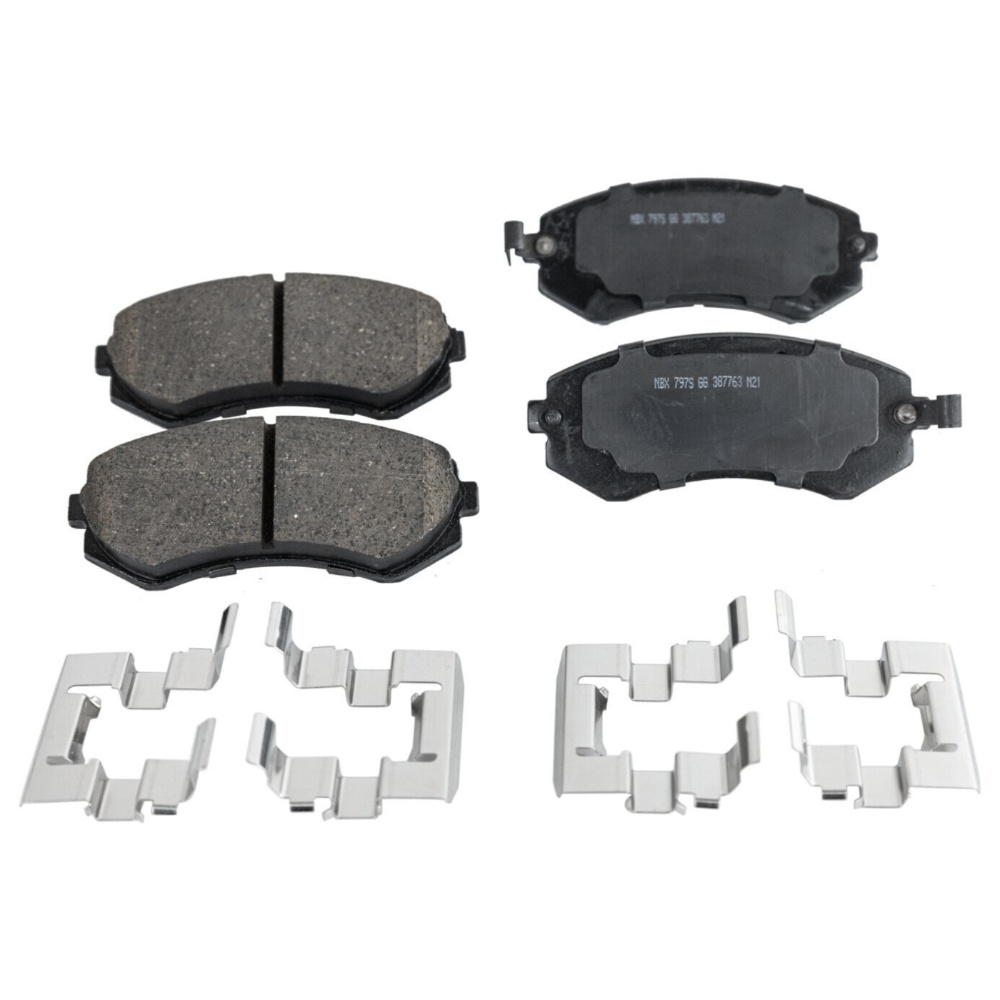 Front Ceramic Brake Pad Set For 1991-1993 Nissan 240SX Base 2-Wheel Set