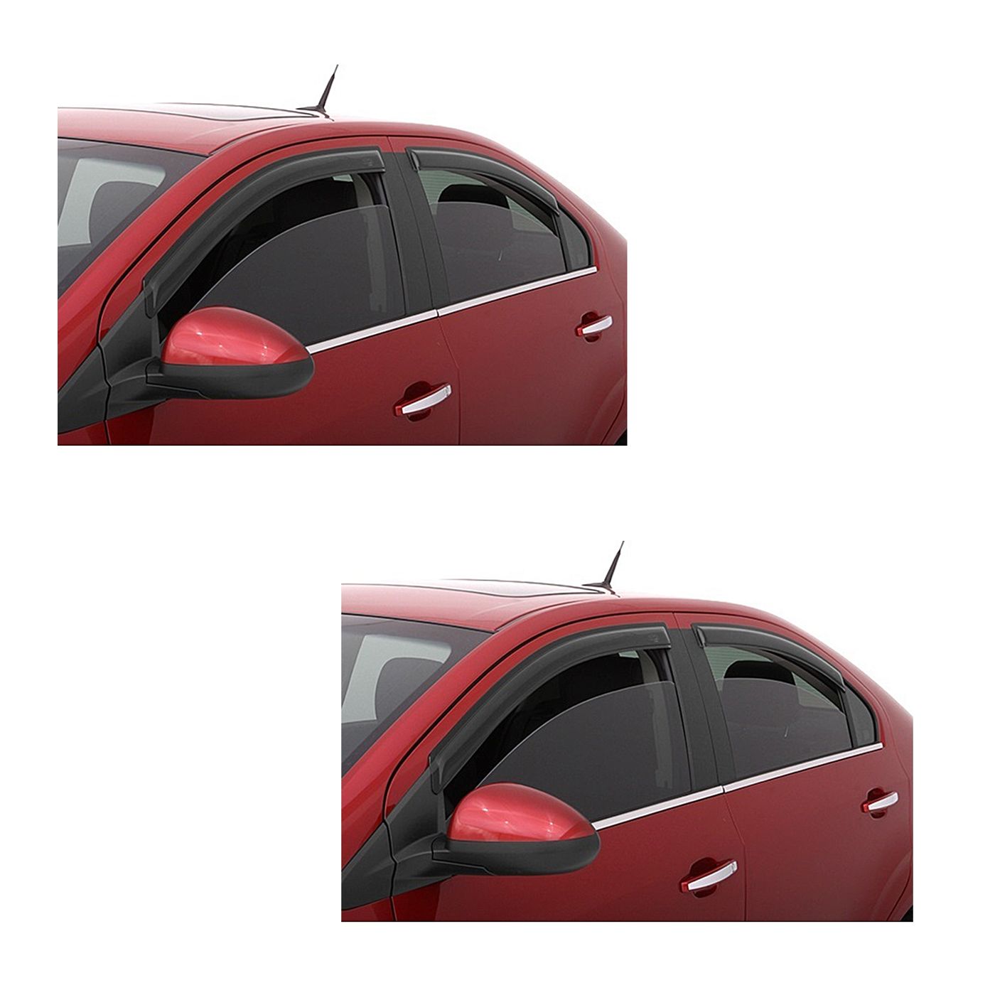 2 Sets Of - Out Channel Style Sun Rain Window Visors Visor For 94073