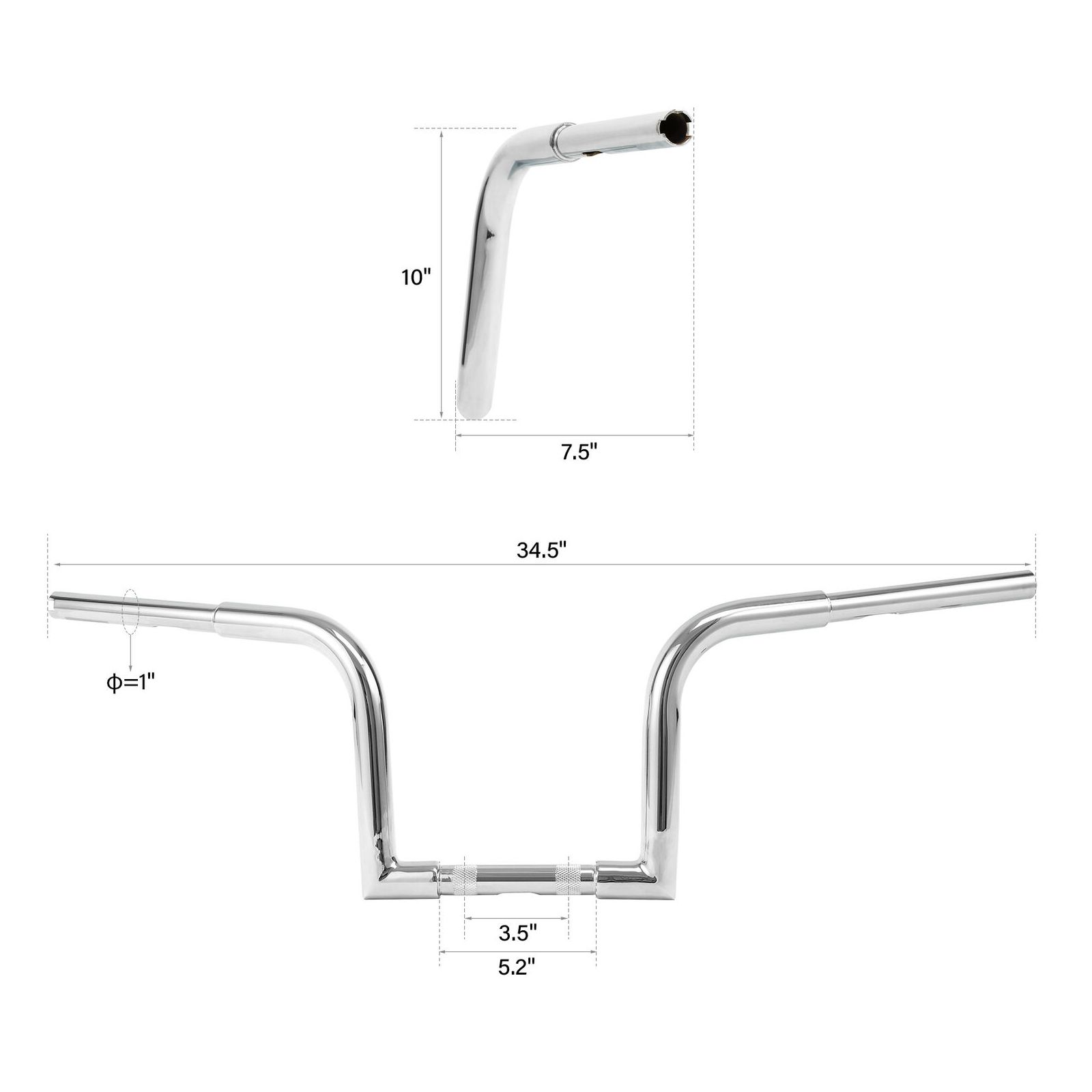 10" Rise Ape Hangers Bars Fat 1-1/4" Handlebars For 18-22 Heritage Classic FL