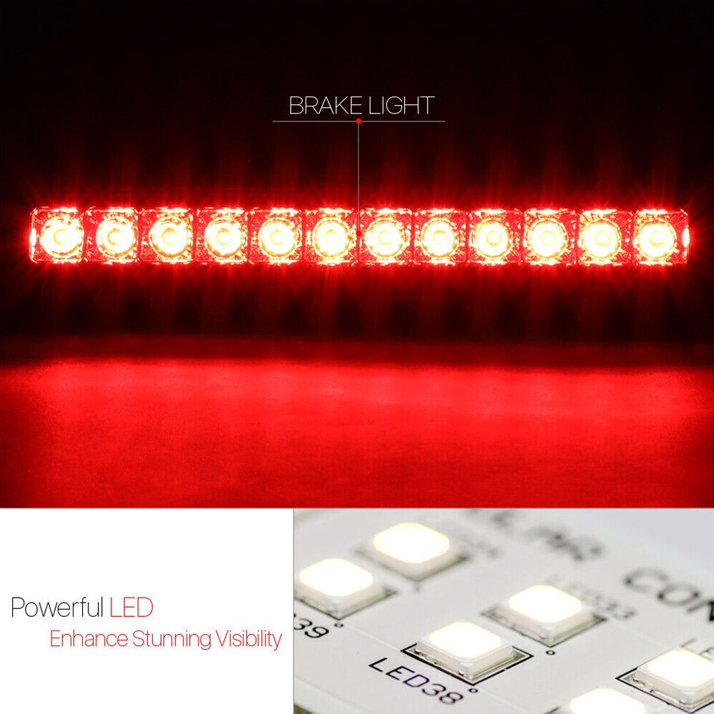 Fits 2004-2015 Armada/QX56[Chrome/Smoke]Full LED Third 3rd Brake Light Tail Lamp