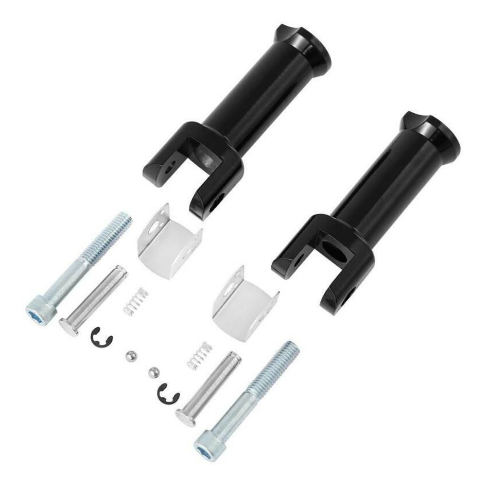 Black Rear Passenger Foot Pegs For Harley-Davidson Street Bob FXBB