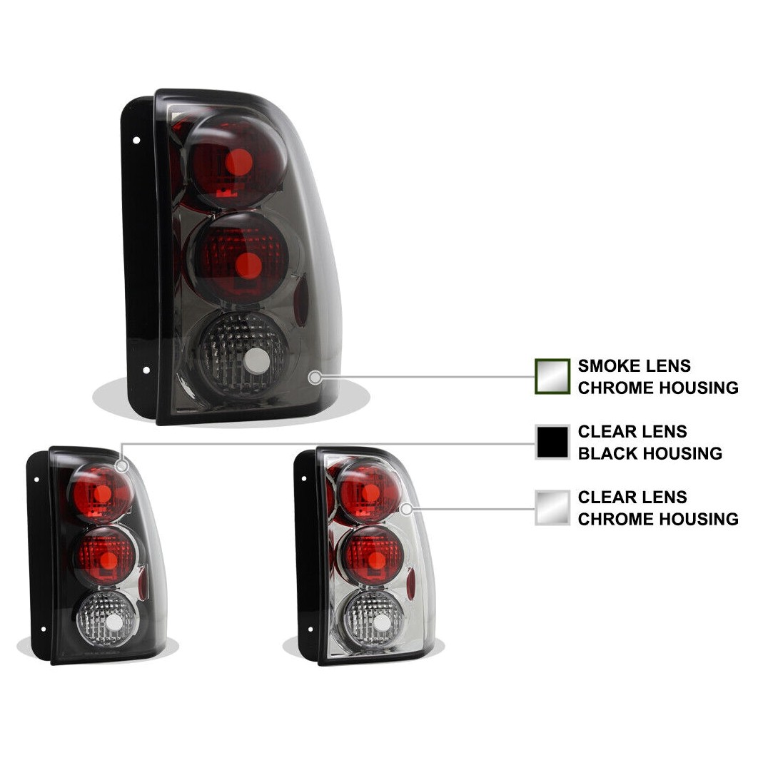 Smoke Tail Lights Brake Lamps Left+Right
