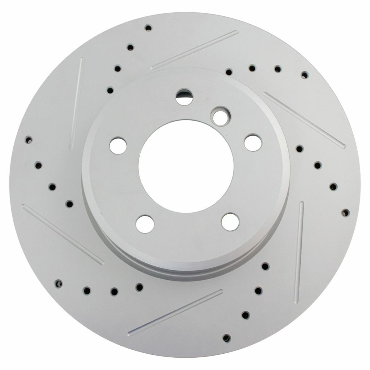 Performance Brake Rotor Drilled Slotted Front G-Coated Pair For BMW
