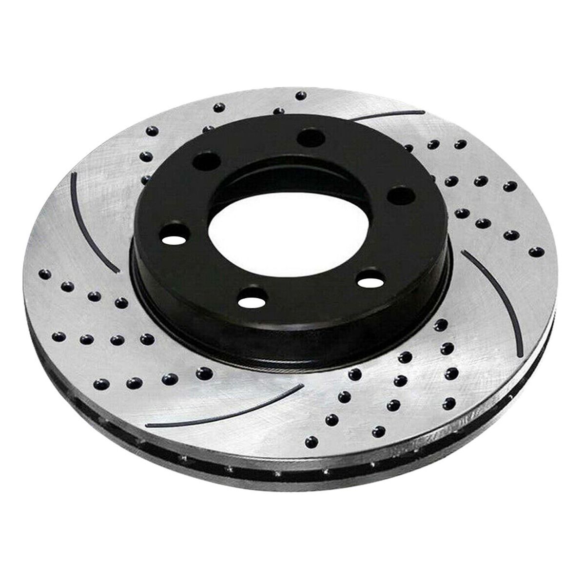Front Drilled Slotted Brake Rotors Black 2 For Dodge Dakota Durango 5.9L V8