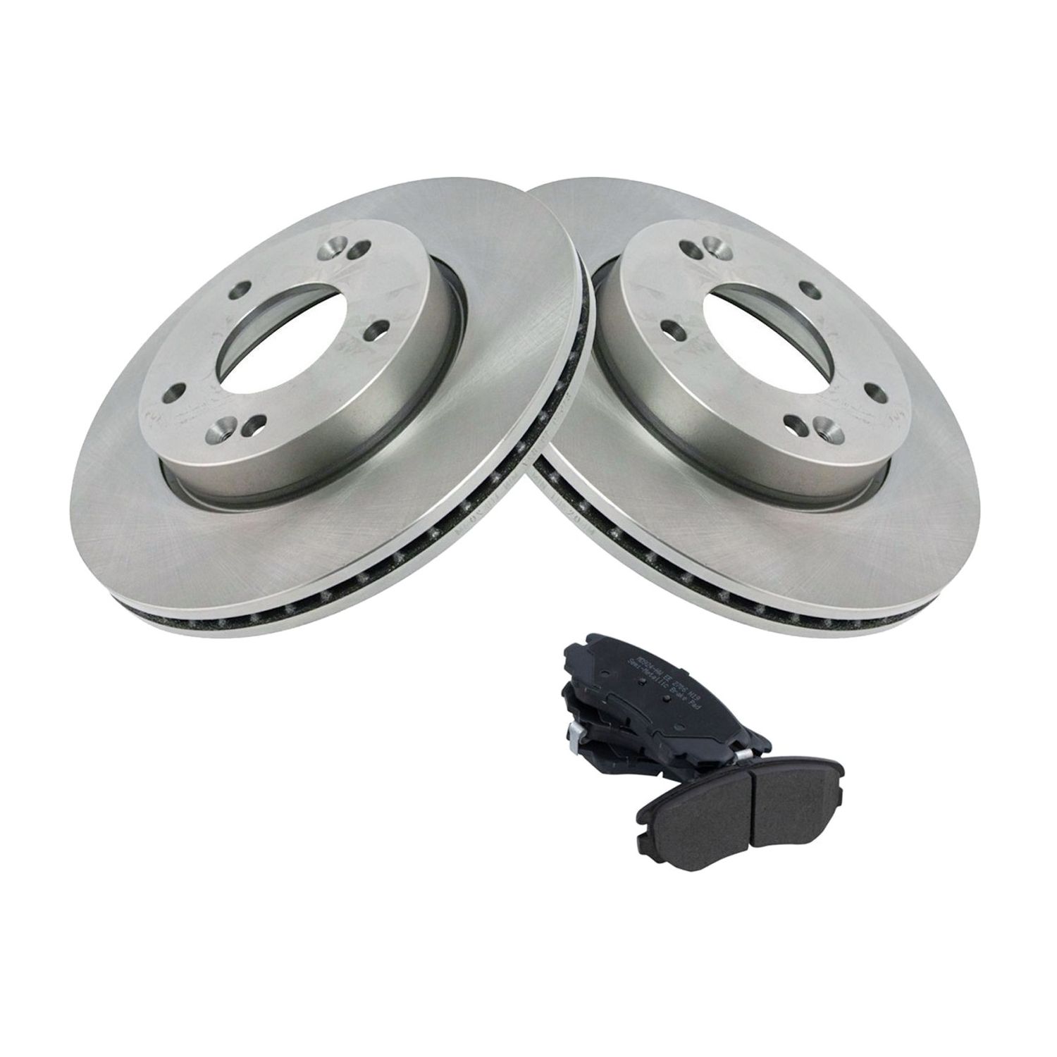 Front Semi Metallic Disc Brake Pad & Rotor Kit Set For 10-11 Soul Base 1.6L
