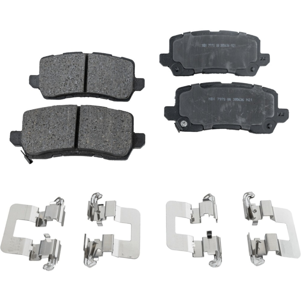 Brake Rotor Brake Pad Kit For 15-20 Acura TLX Sedan Rear Solid 2-Wheel Set FWD