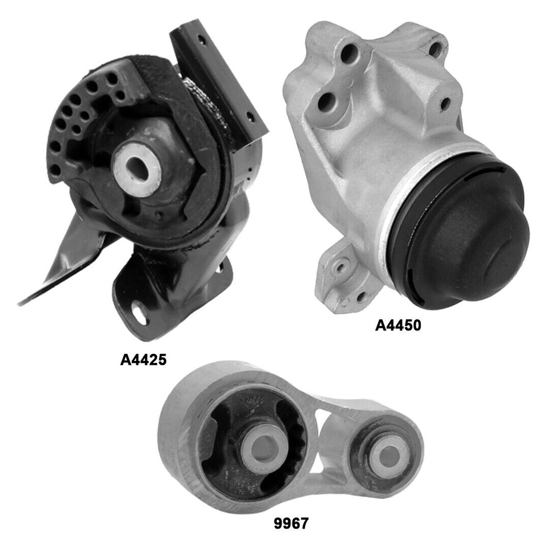Engine Mounts & Transmission Mount 3pcS Set For 12-15 CX-9 V6-3.7L 2nd Design