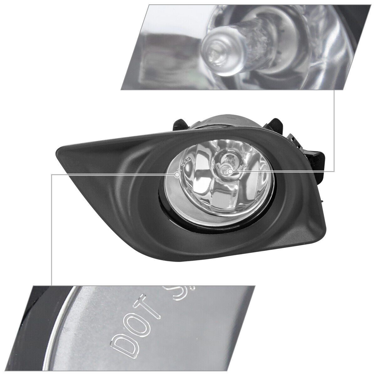 Fog Lights Versa 1.6S 1.6SL 1.6SV Clear Bumper Lamps+Switch