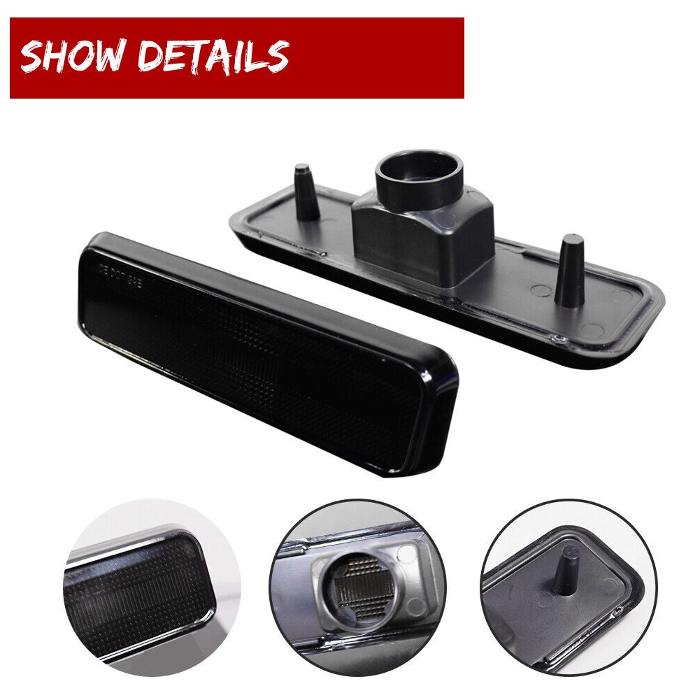 2 Sets Of - Smoked Lens Front Side Marker Light Lamps