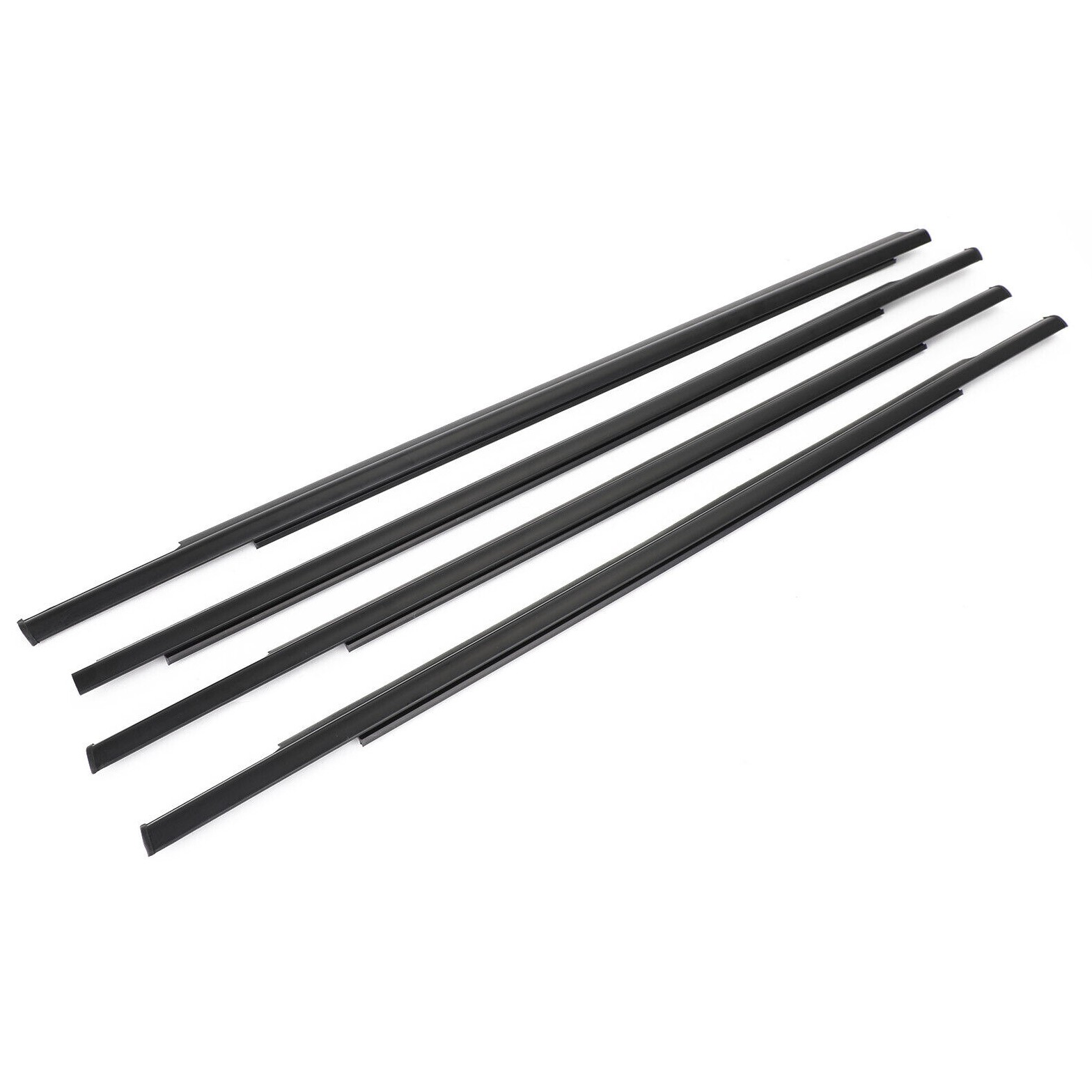 4xCar Outside Window Weatherstrip Seal Belt Moulding For 2006-2012 Outlander UE